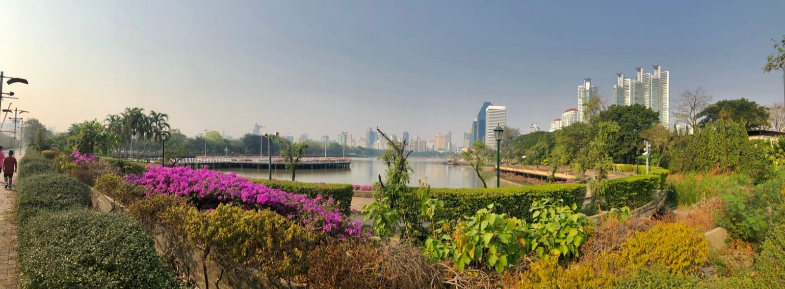 Panorama of Benjakitti Park in Bangkok