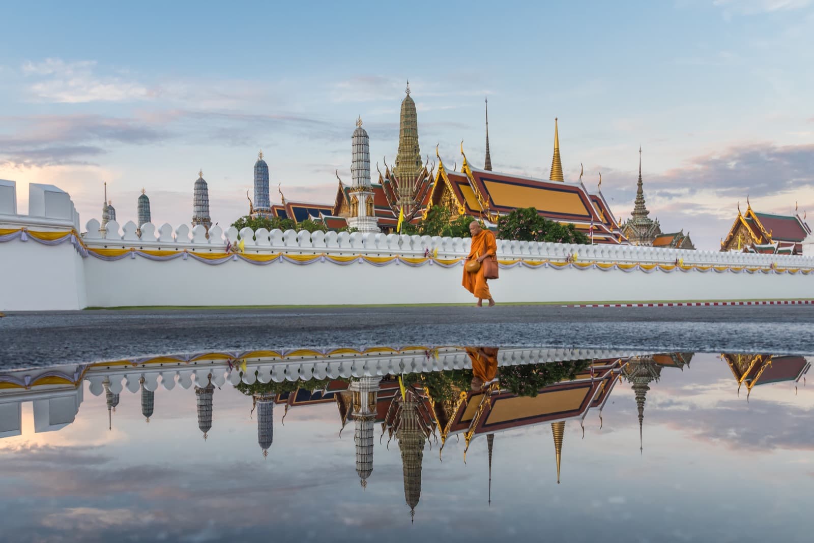 Temple of the Emerald Buddha at Wat Phra Kaew in Bangkok