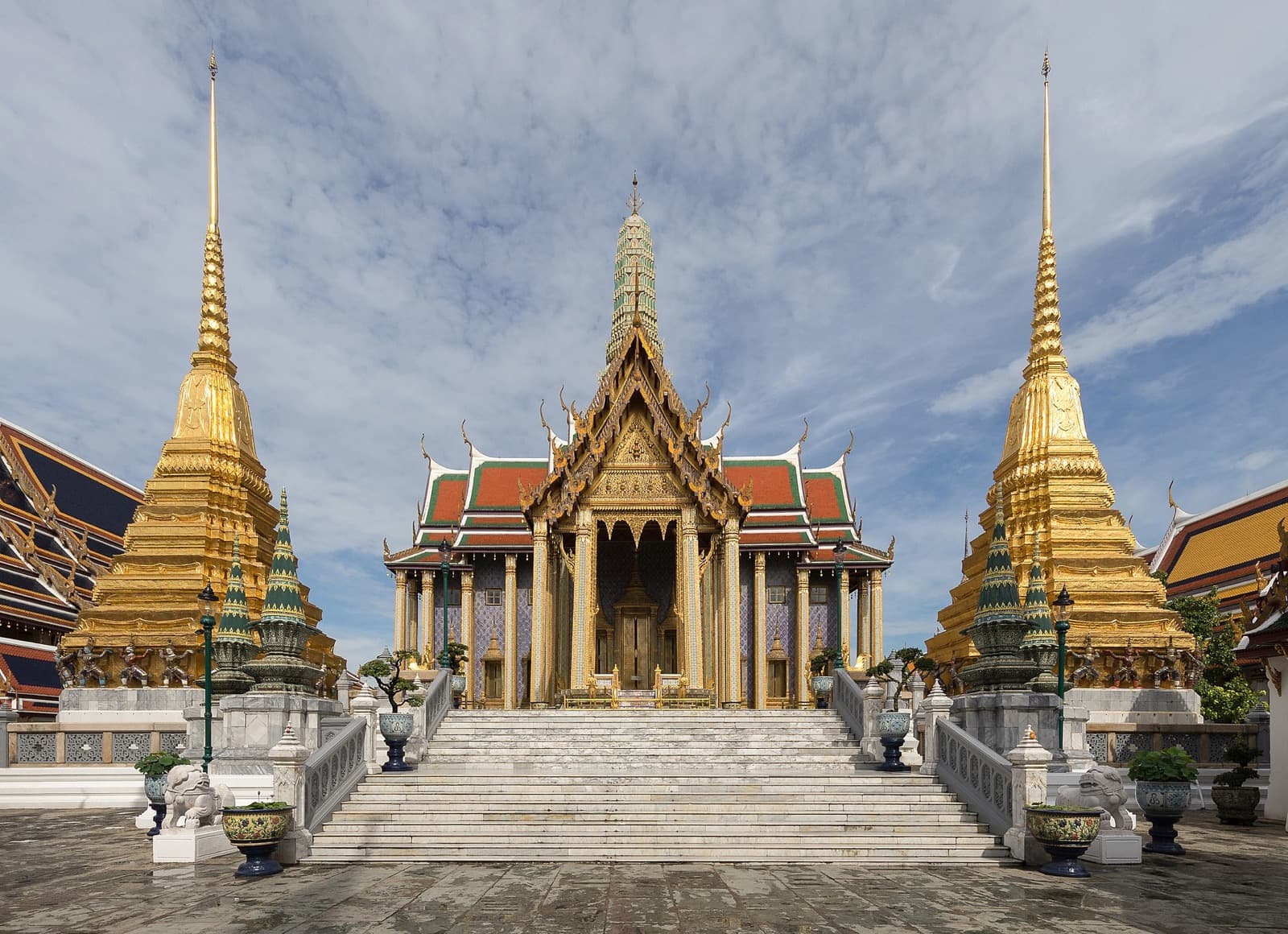Wat Phra Kaew inside the Grand Palace complex in Bangkok