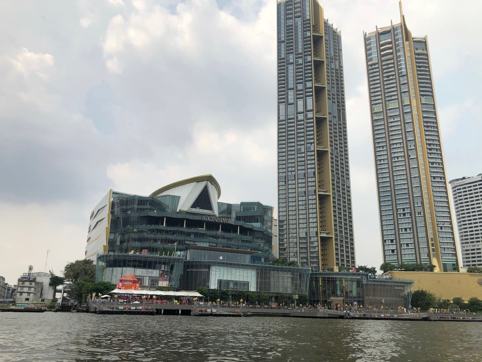 Approaching ICONSIAM from the Chao Phraya River in Bangkok
