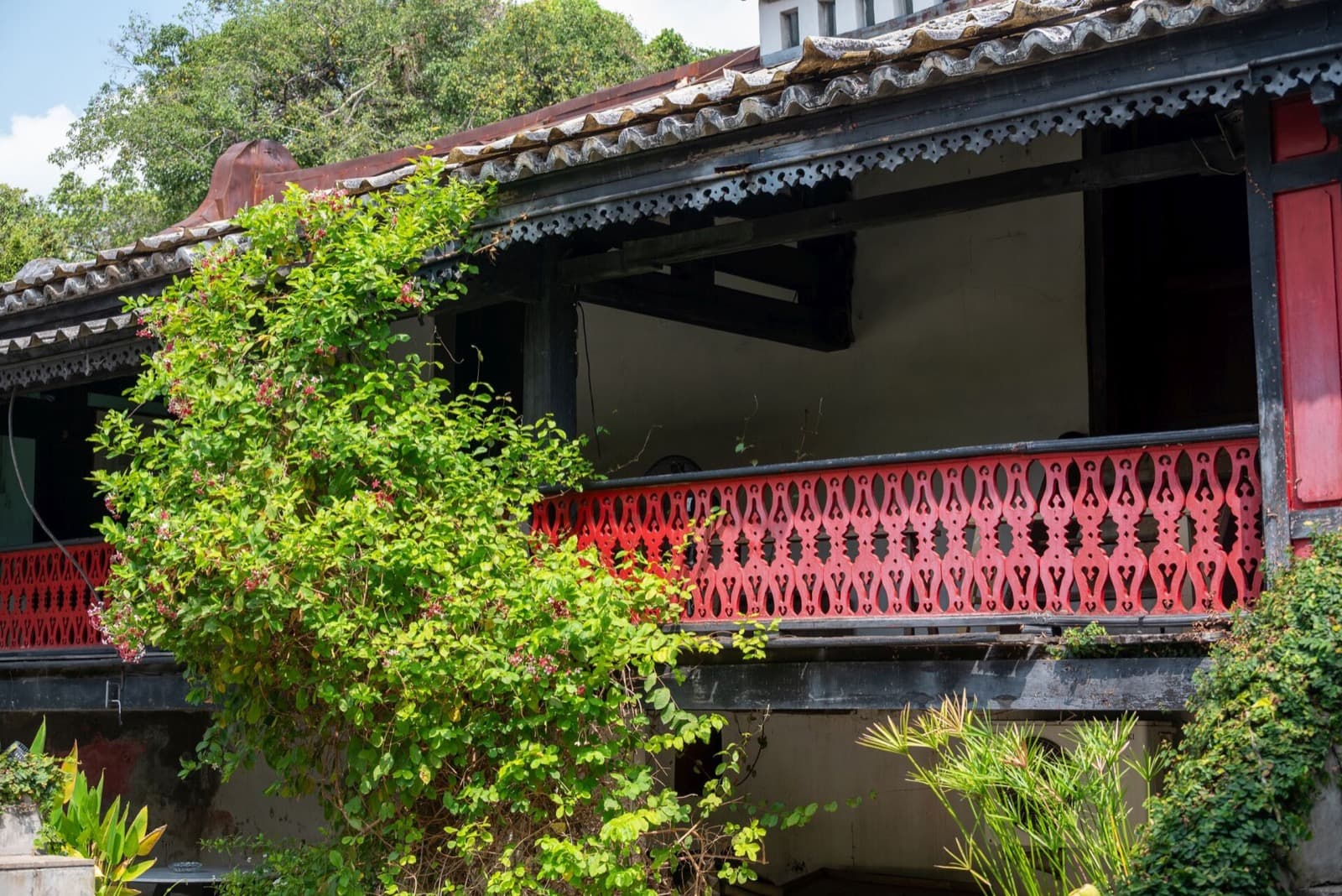 Historic building detail in Talat Noi Chinatown Bangkok