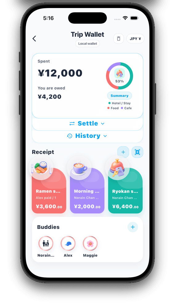 Wallet app screen preview